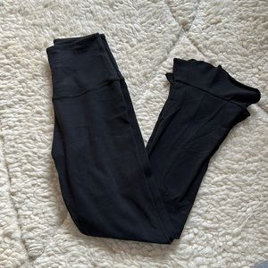 Beyond Yoga black leggings with ruffle
